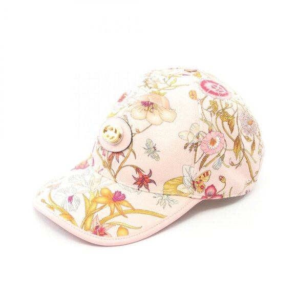 Gucci Cap Flora Canvas Leather Cap